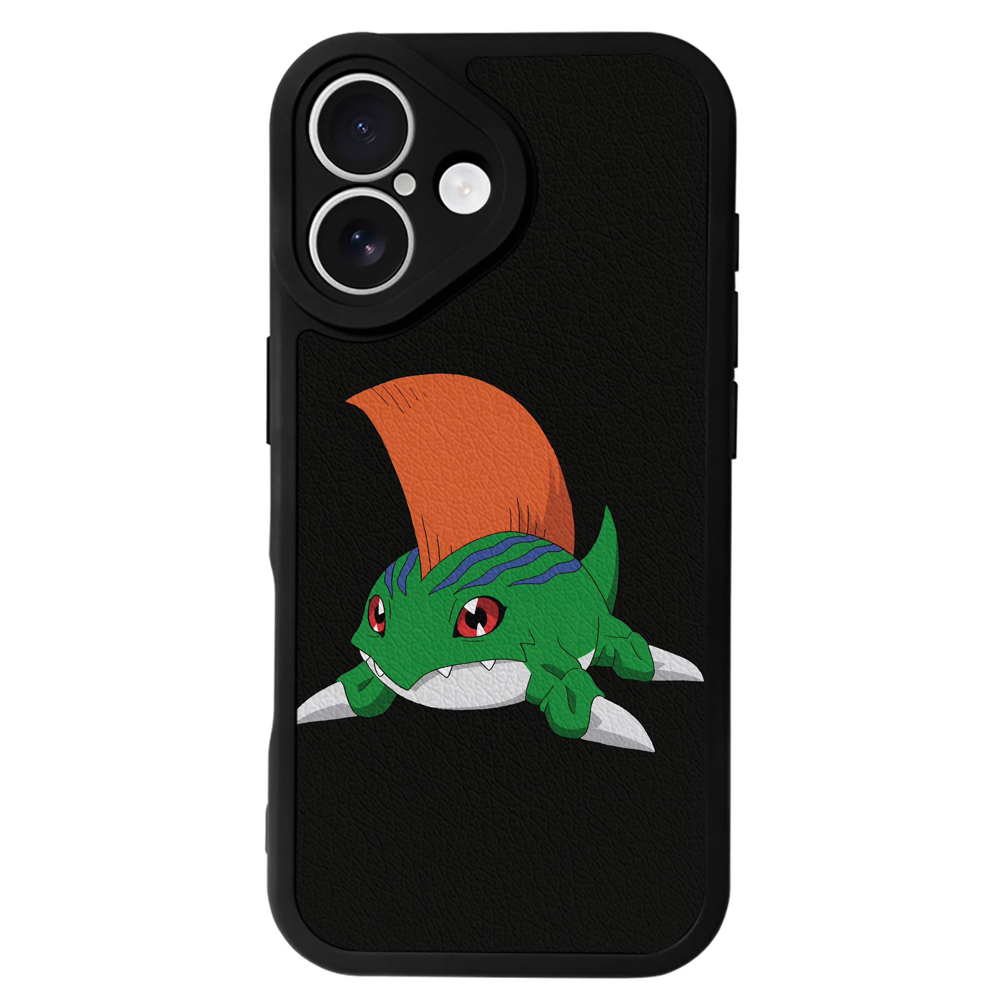 （画像用） Digimon デジタルモンスター/デジモン 【iPhone 16シリーズ対応】シリコンスマホケース（レザー調） 材質：シリコン